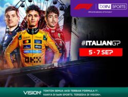 Link Penyiaran Langsung F1 Italian Grand Prix 2025 Ke VISION+, Simak Jadwal Lengkapnya!