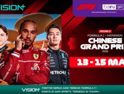 Formula 1 GP China 2026 Hadirkan Race Seru, Saksikan Live Penyiaran Langsung Di VISION+